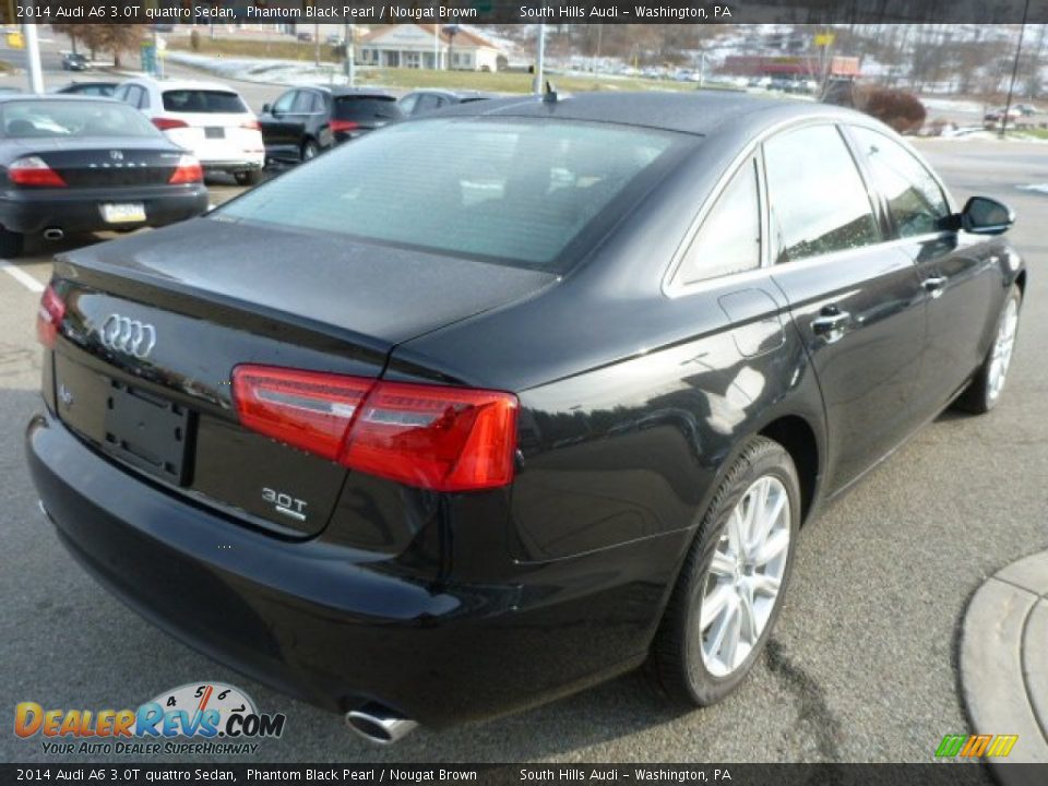 2014 Audi A6 3.0T quattro Sedan Phantom Black Pearl / Nougat Brown Photo #4