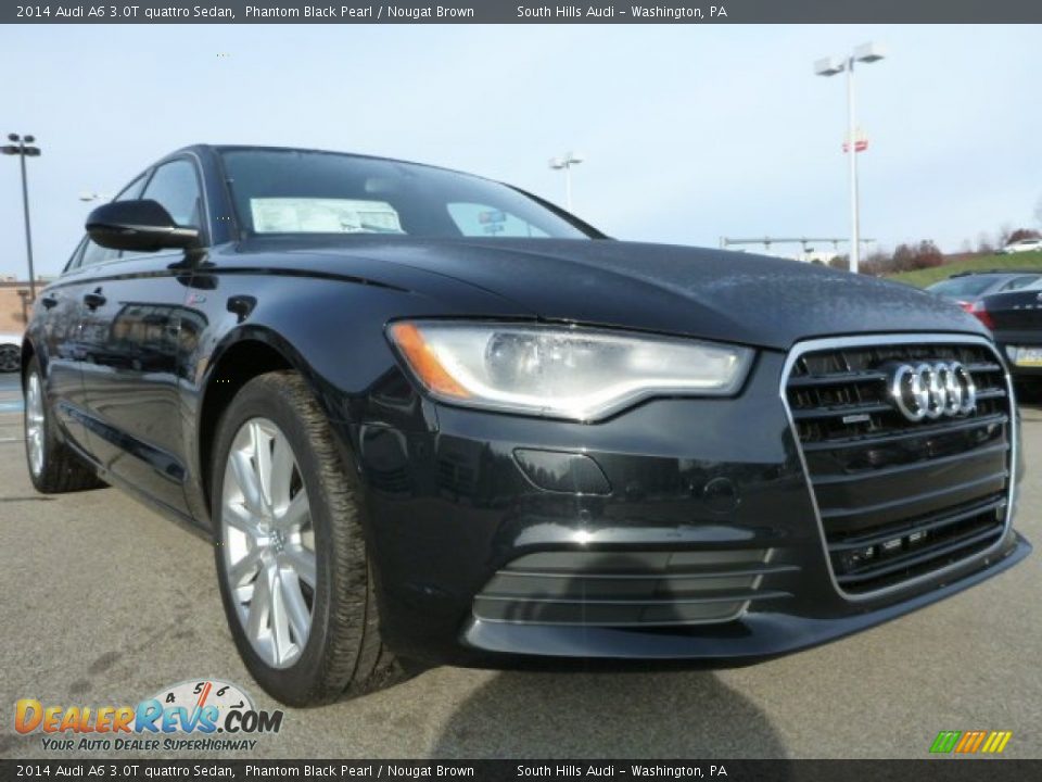 2014 Audi A6 3.0T quattro Sedan Phantom Black Pearl / Nougat Brown Photo #5