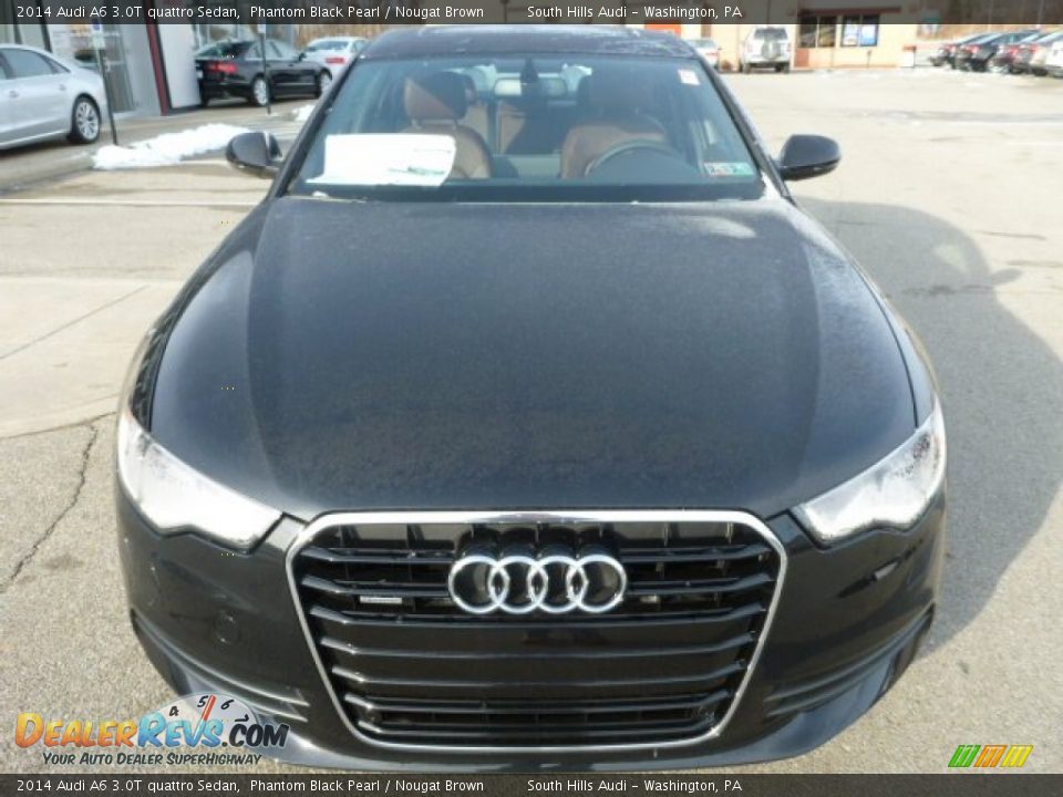 2014 Audi A6 3.0T quattro Sedan Phantom Black Pearl / Nougat Brown Photo #6