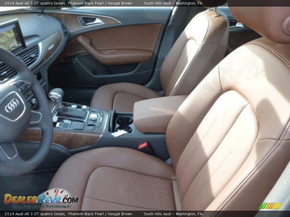 2014 Audi A6 3.0T quattro Sedan Phantom Black Pearl / Nougat Brown Photo #8