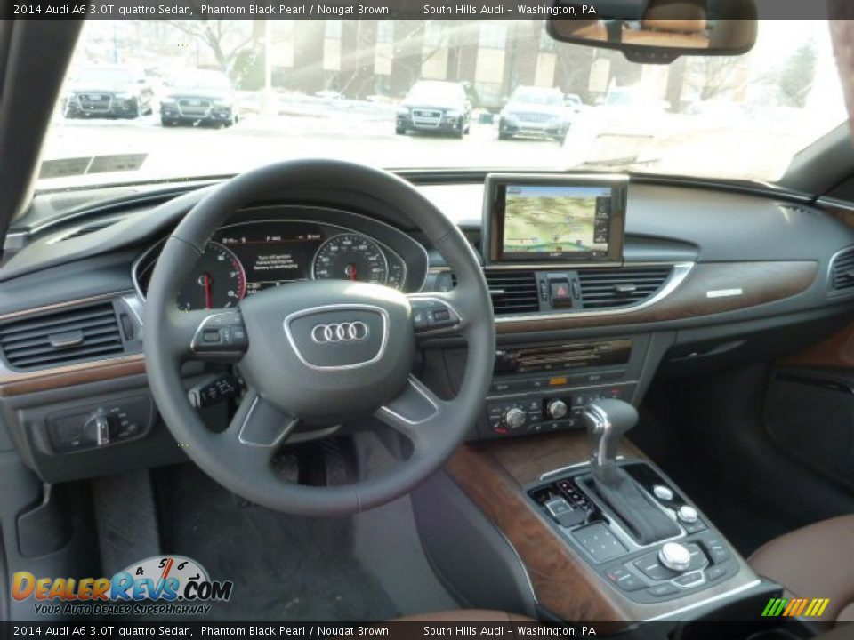2014 Audi A6 3.0T quattro Sedan Phantom Black Pearl / Nougat Brown Photo #10