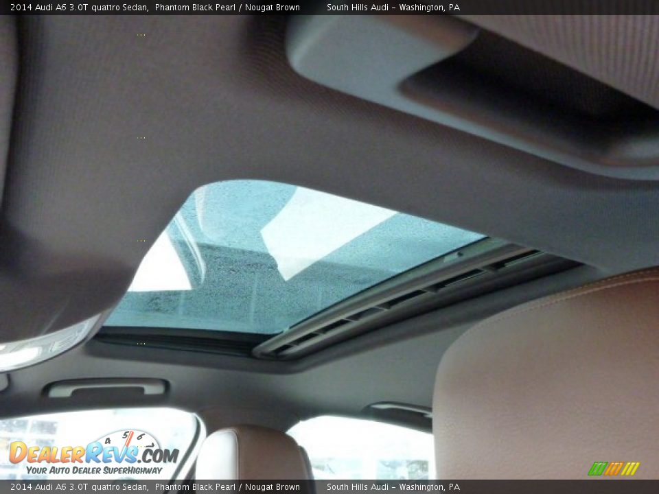 2014 Audi A6 3.0T quattro Sedan Phantom Black Pearl / Nougat Brown Photo #12
