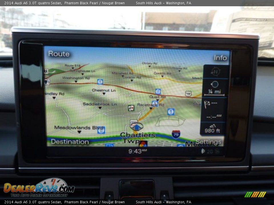 2014 Audi A6 3.0T quattro Sedan Phantom Black Pearl / Nougat Brown Photo #14