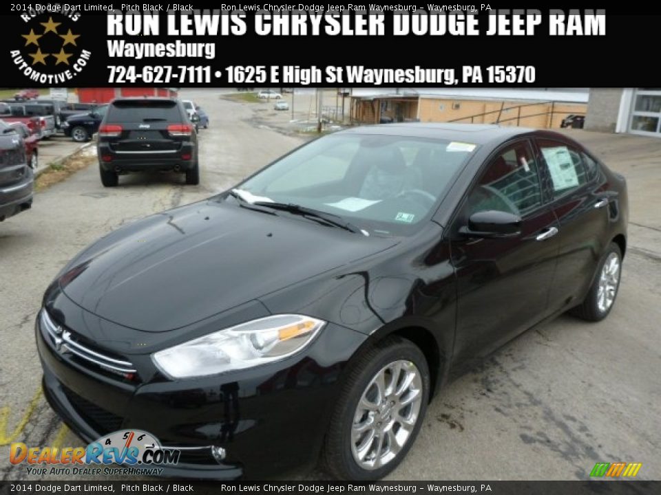 2014 Dodge Dart Limited Pitch Black / Black Photo #1