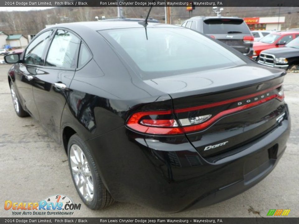 Pitch Black 2014 Dodge Dart Limited Photo #3