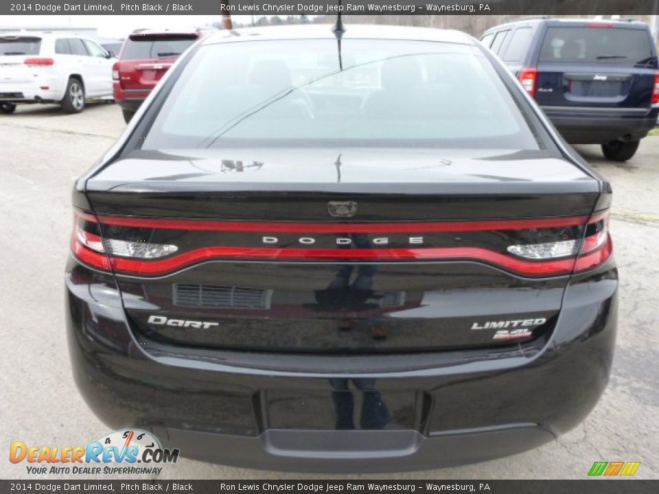 2014 Dodge Dart Limited Pitch Black / Black Photo #4