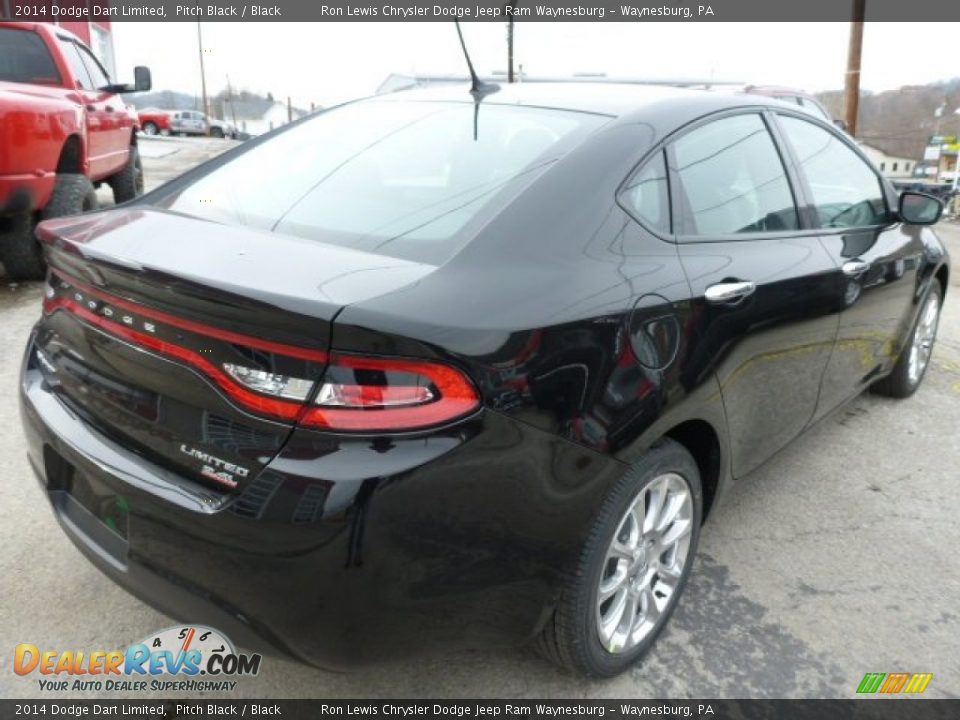 Pitch Black 2014 Dodge Dart Limited Photo #5