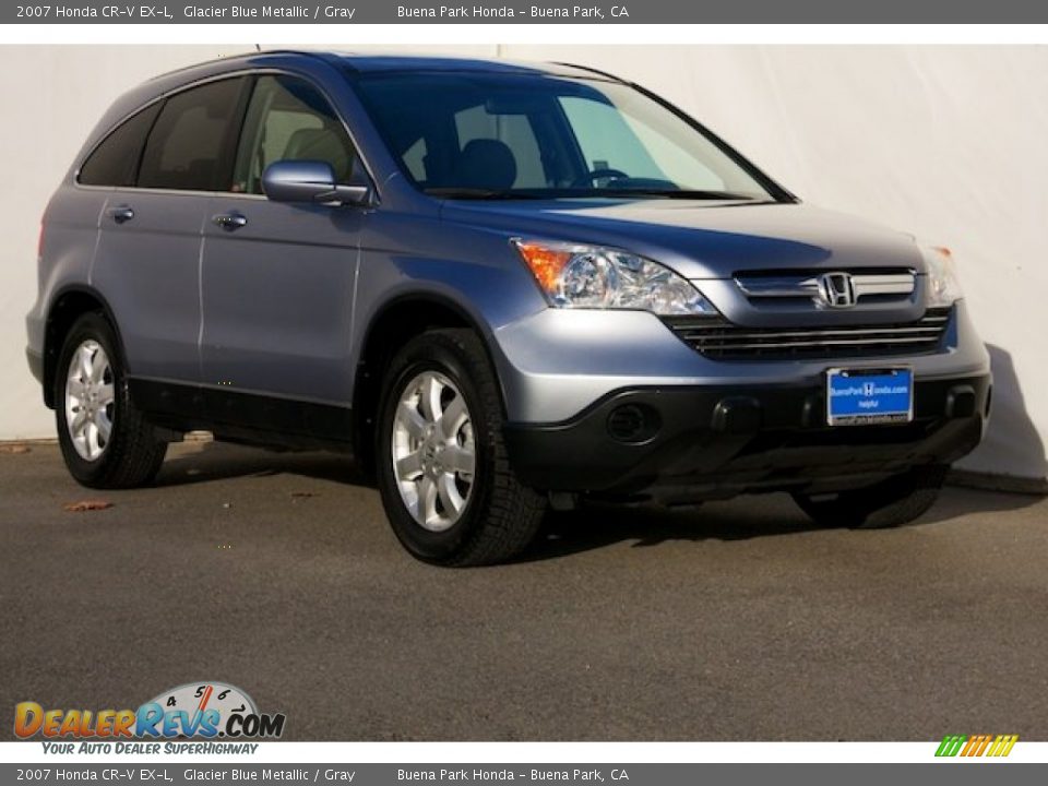 2007 Honda CR-V EX-L Glacier Blue Metallic / Gray Photo #1