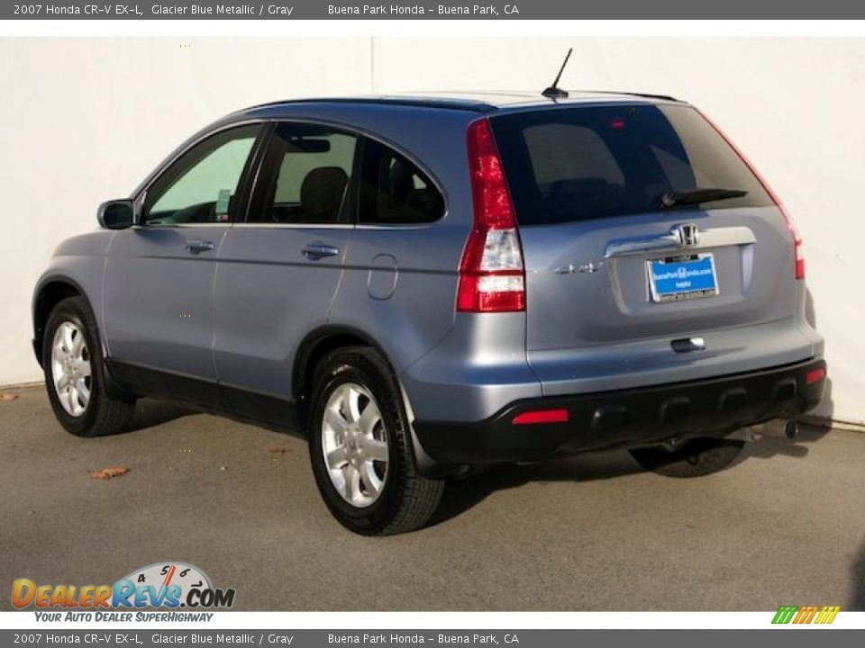 2007 Honda CR-V EX-L Glacier Blue Metallic / Gray Photo #2