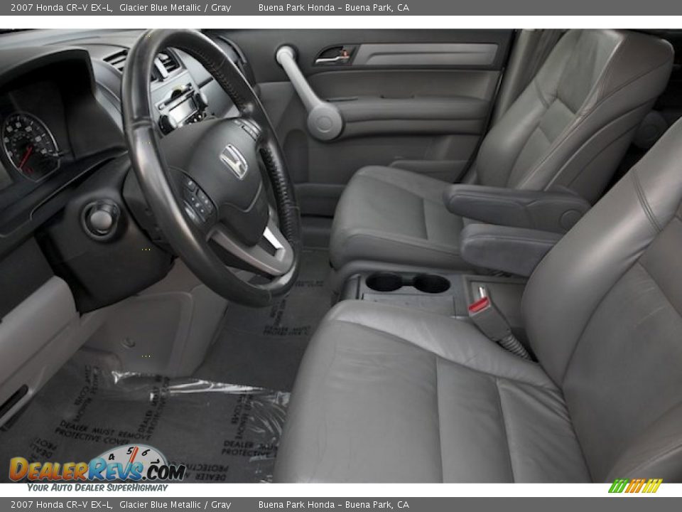 2007 Honda CR-V EX-L Glacier Blue Metallic / Gray Photo #3