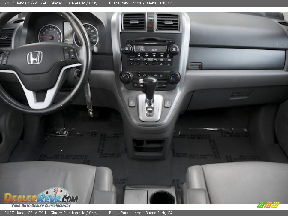 2007 Honda CR-V EX-L Glacier Blue Metallic / Gray Photo #5