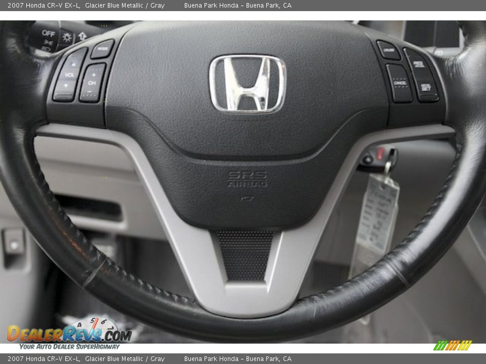 2007 Honda CR-V EX-L Glacier Blue Metallic / Gray Photo #6