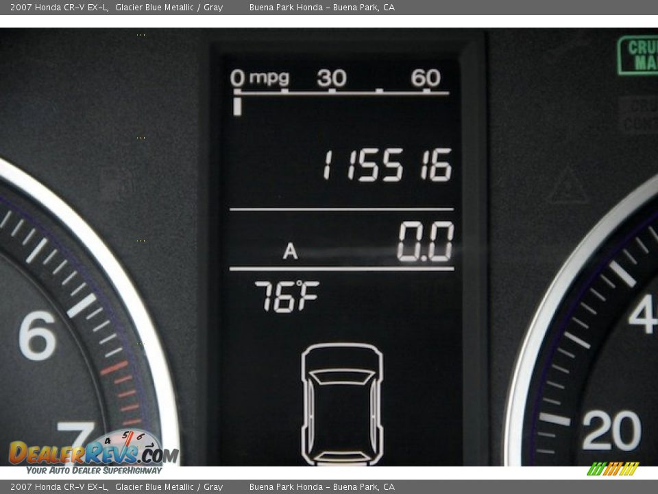 2007 Honda CR-V EX-L Glacier Blue Metallic / Gray Photo #7