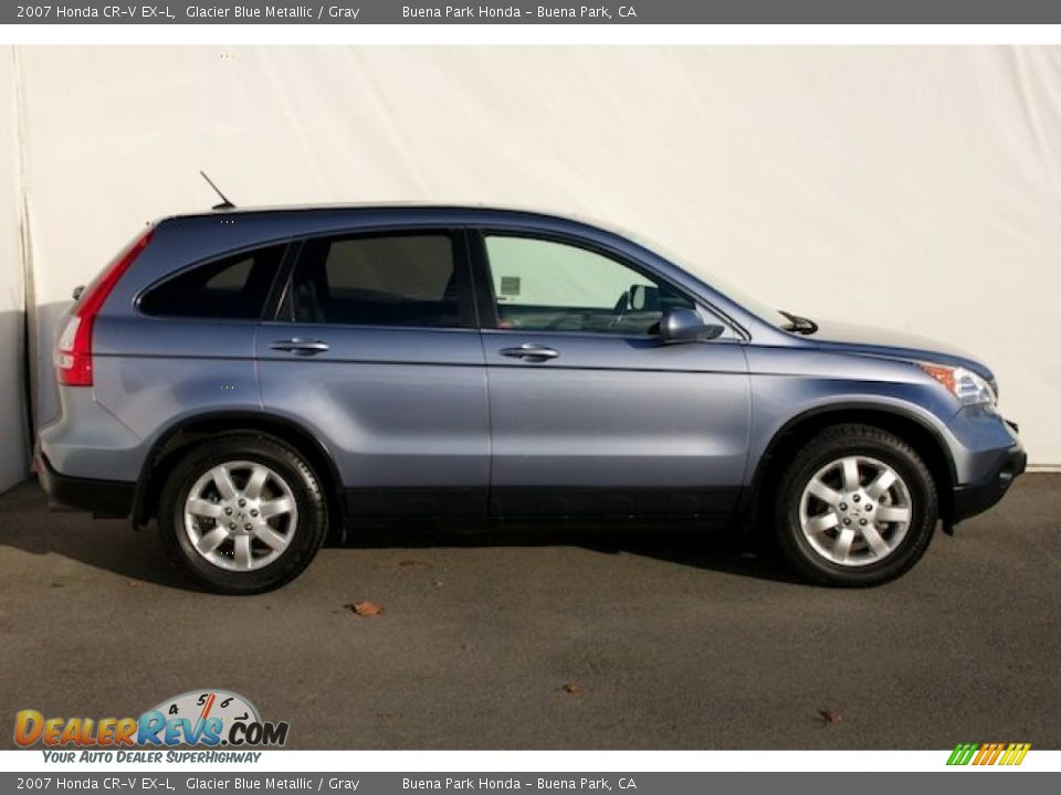 2007 Honda CR-V EX-L Glacier Blue Metallic / Gray Photo #11