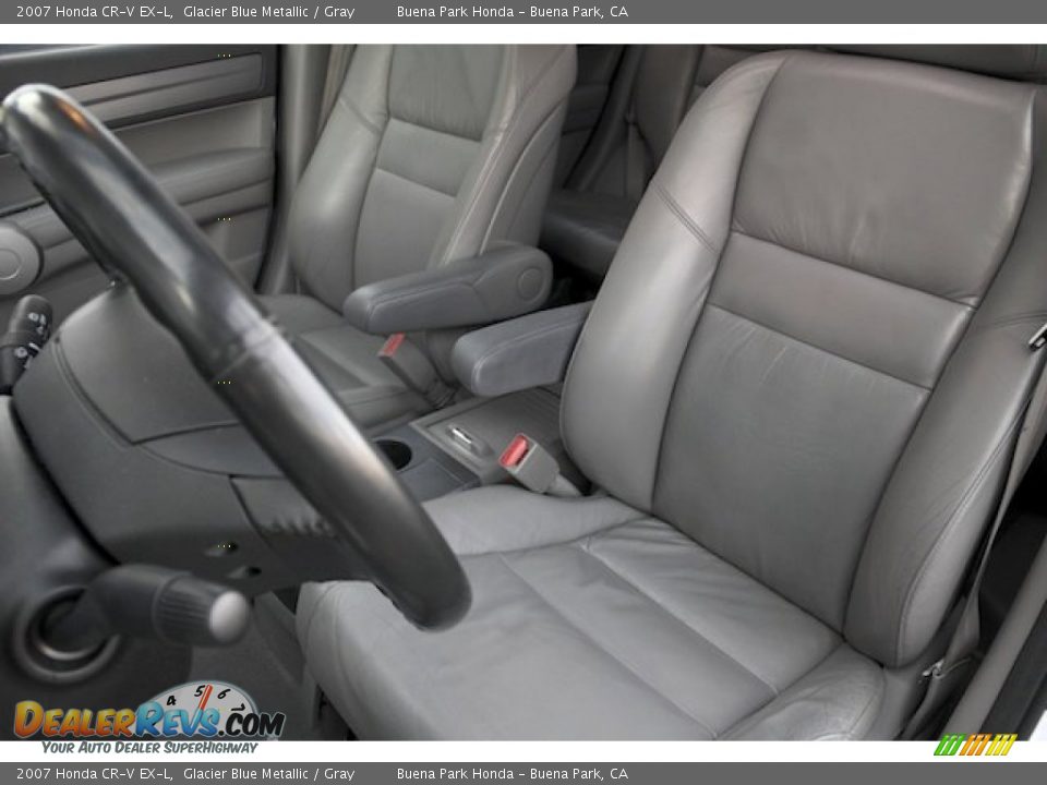 2007 Honda CR-V EX-L Glacier Blue Metallic / Gray Photo #13