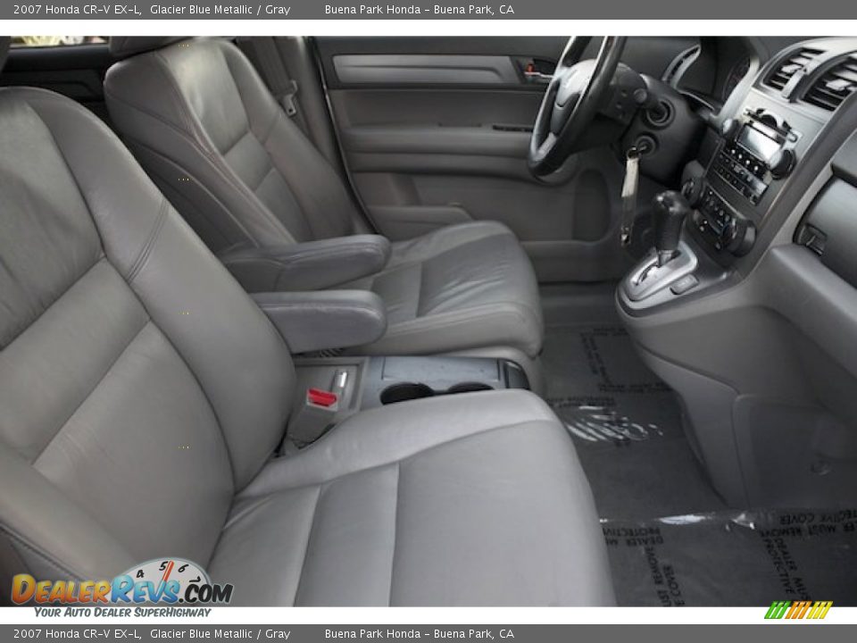 2007 Honda CR-V EX-L Glacier Blue Metallic / Gray Photo #21