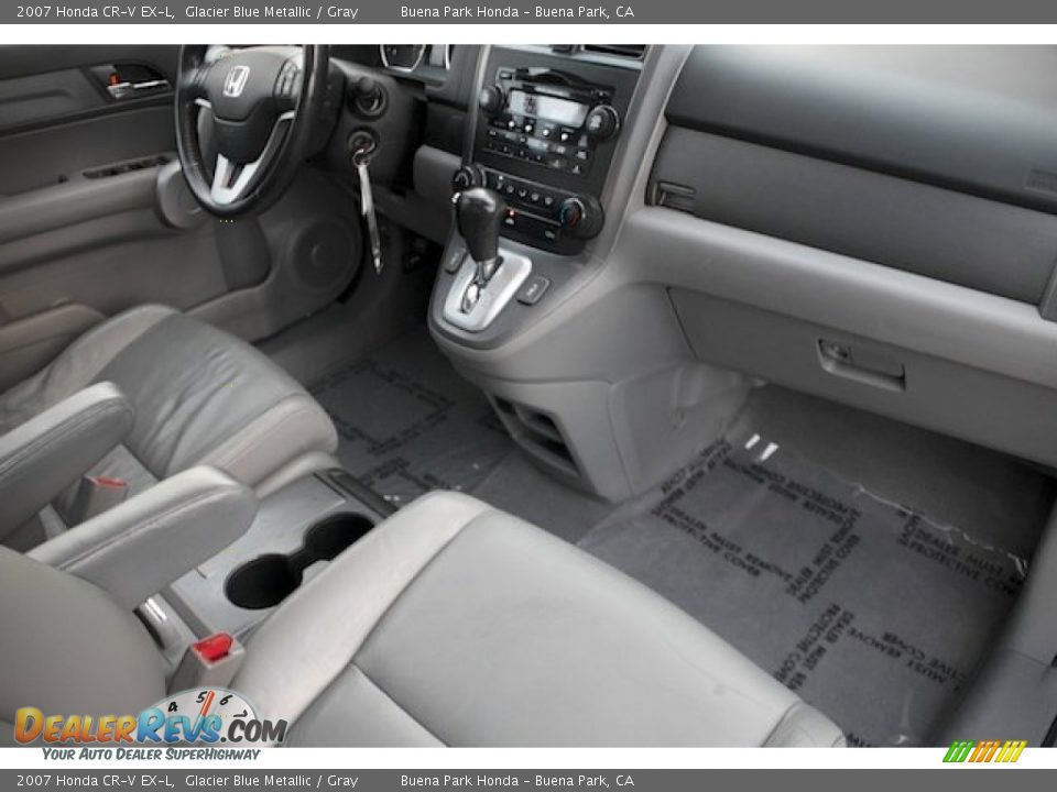 2007 Honda CR-V EX-L Glacier Blue Metallic / Gray Photo #22