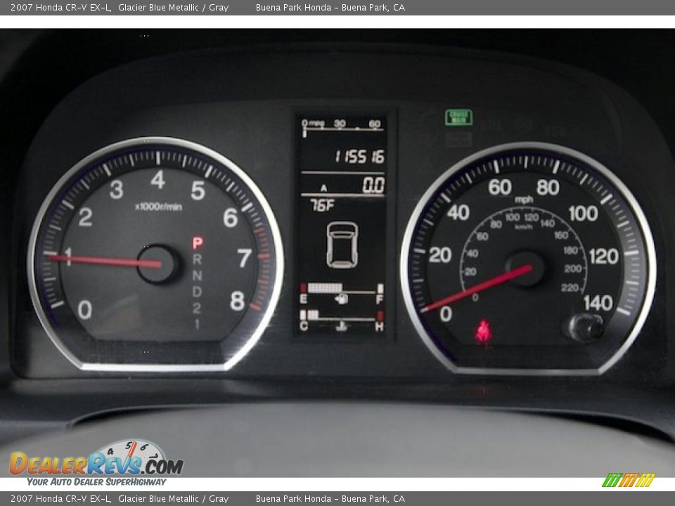2007 Honda CR-V EX-L Glacier Blue Metallic / Gray Photo #24