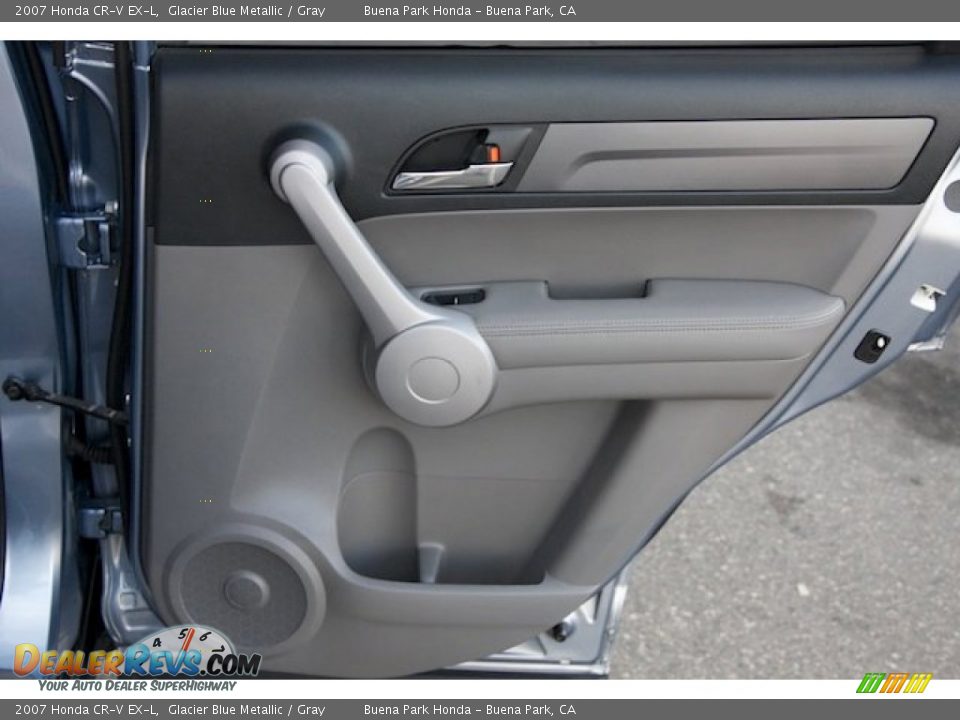 2007 Honda CR-V EX-L Glacier Blue Metallic / Gray Photo #27