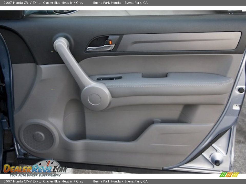 2007 Honda CR-V EX-L Glacier Blue Metallic / Gray Photo #28