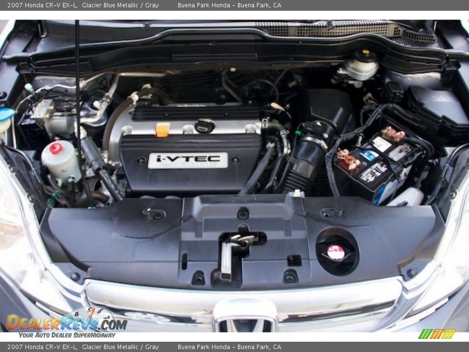 2007 Honda CR-V EX-L Glacier Blue Metallic / Gray Photo #29