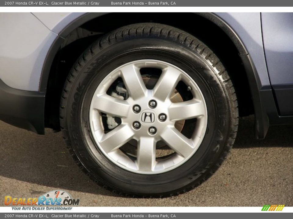 2007 Honda CR-V EX-L Glacier Blue Metallic / Gray Photo #30