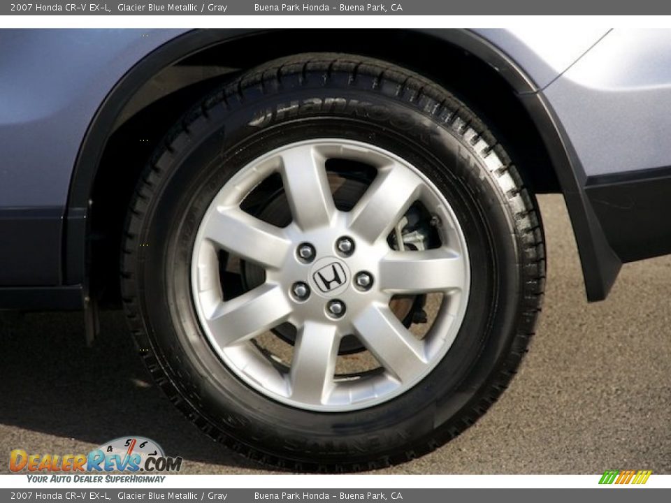 2007 Honda CR-V EX-L Glacier Blue Metallic / Gray Photo #31