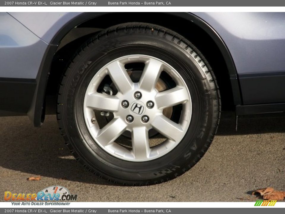 2007 Honda CR-V EX-L Glacier Blue Metallic / Gray Photo #32