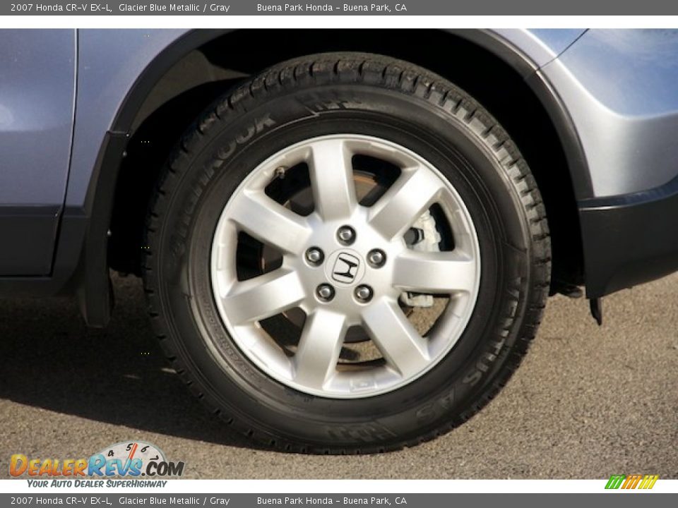 2007 Honda CR-V EX-L Glacier Blue Metallic / Gray Photo #33
