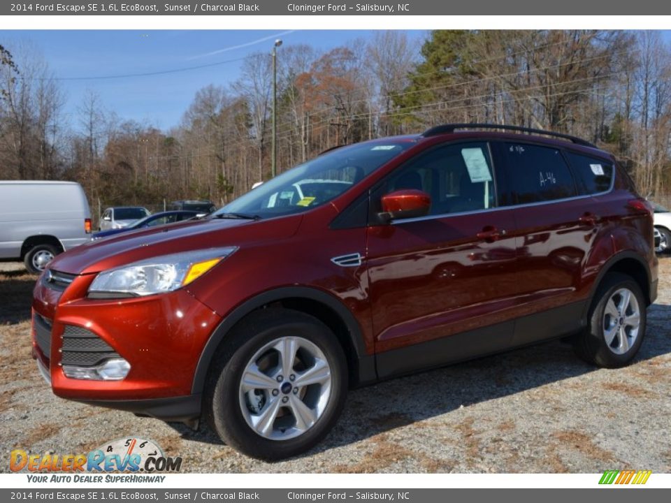 2014 Ford Escape SE 1.6L EcoBoost Sunset / Charcoal Black Photo #3