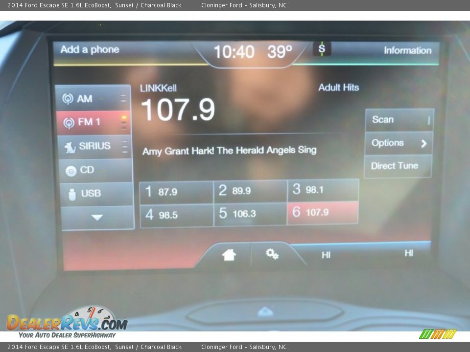 2014 Ford Escape SE 1.6L EcoBoost Sunset / Charcoal Black Photo #14