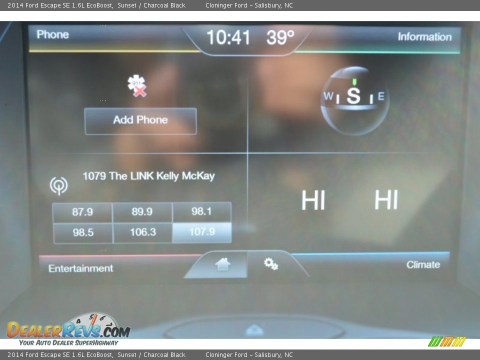 2014 Ford Escape SE 1.6L EcoBoost Sunset / Charcoal Black Photo #15