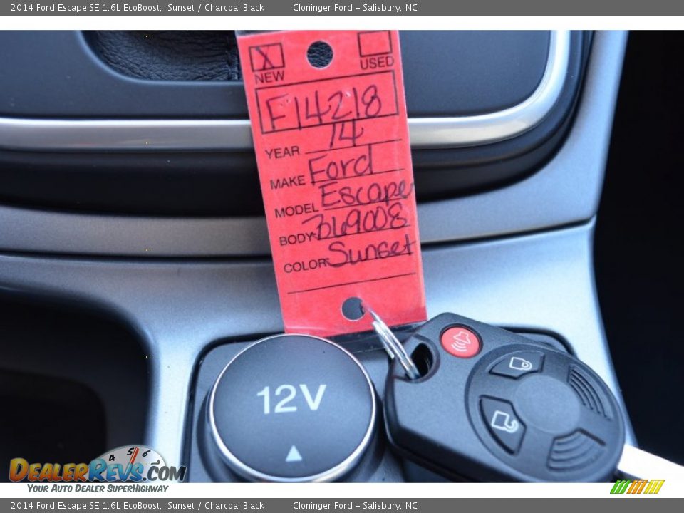 2014 Ford Escape SE 1.6L EcoBoost Sunset / Charcoal Black Photo #27