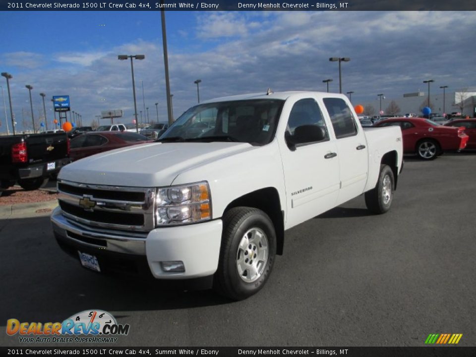 2011 Chevrolet Silverado 1500 LT Crew Cab 4x4 Summit White / Ebony Photo #2