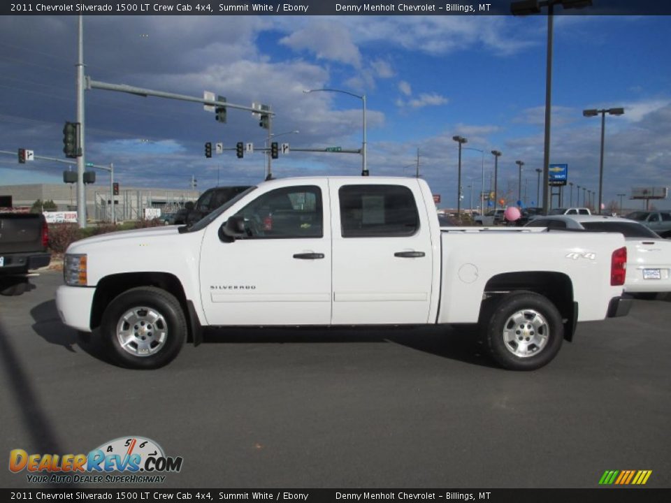2011 Chevrolet Silverado 1500 LT Crew Cab 4x4 Summit White / Ebony Photo #3