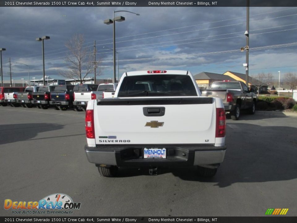 2011 Chevrolet Silverado 1500 LT Crew Cab 4x4 Summit White / Ebony Photo #5
