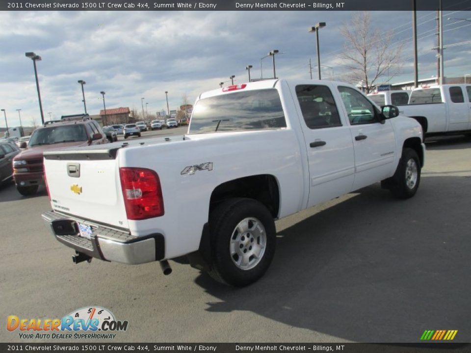 2011 Chevrolet Silverado 1500 LT Crew Cab 4x4 Summit White / Ebony Photo #6