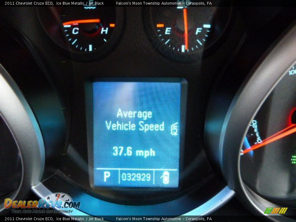 2011 Chevrolet Cruze ECO Ice Blue Metallic / Jet Black Photo #25
