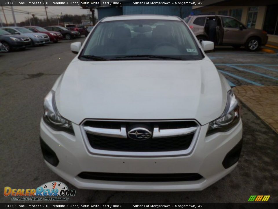 2014 Subaru Impreza 2.0i Premium 4 Door Satin White Pearl / Black Photo #2