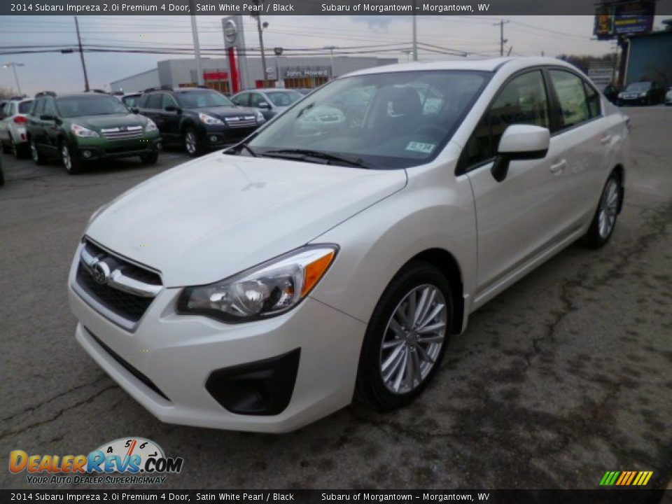 2014 Subaru Impreza 2.0i Premium 4 Door Satin White Pearl / Black Photo #3