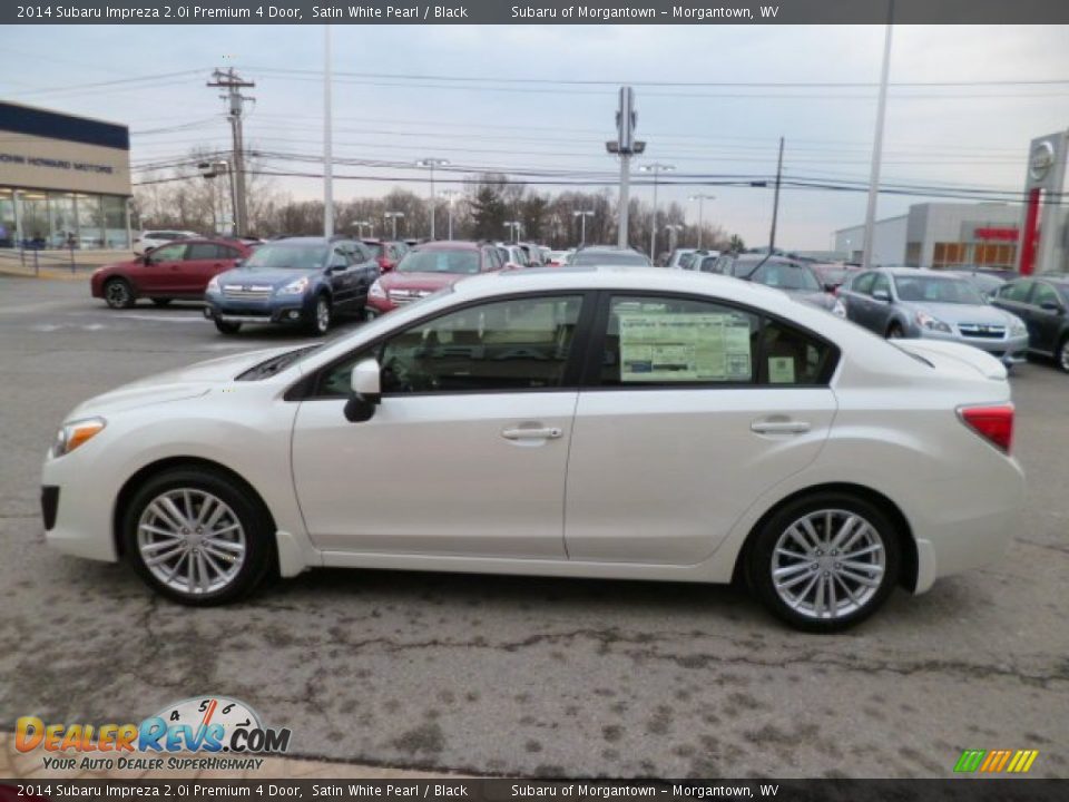 2014 Subaru Impreza 2.0i Premium 4 Door Satin White Pearl / Black Photo #4
