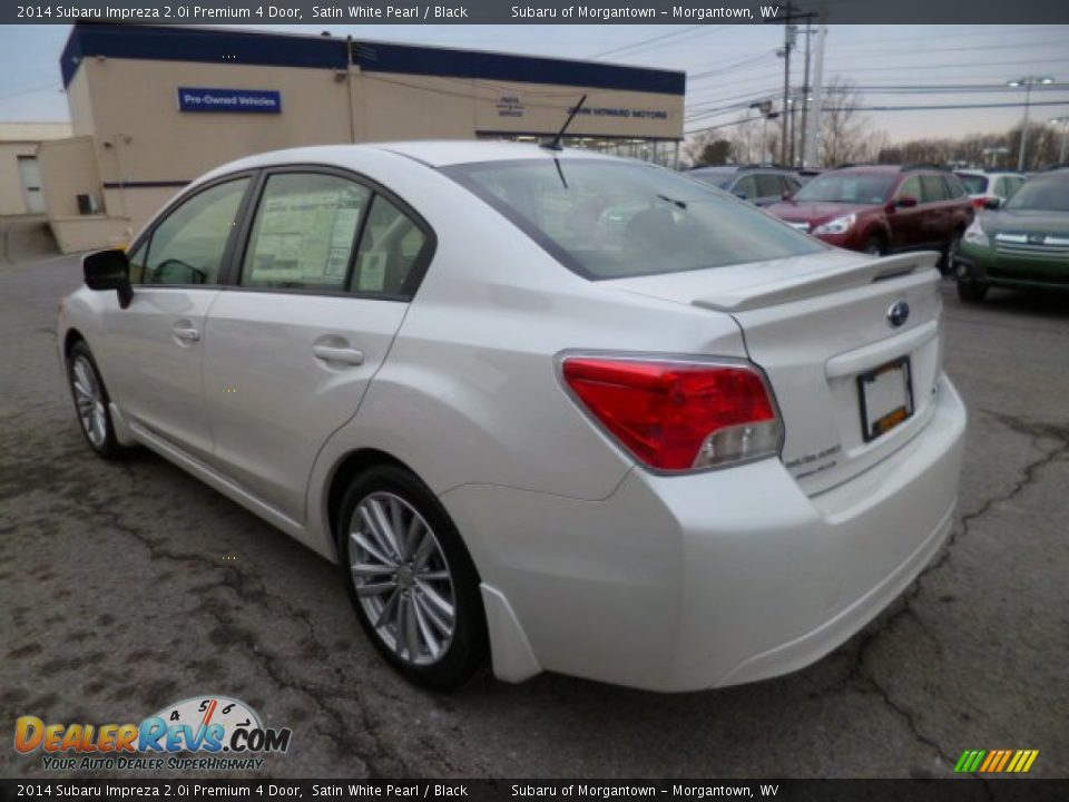 2014 Subaru Impreza 2.0i Premium 4 Door Satin White Pearl / Black Photo #5