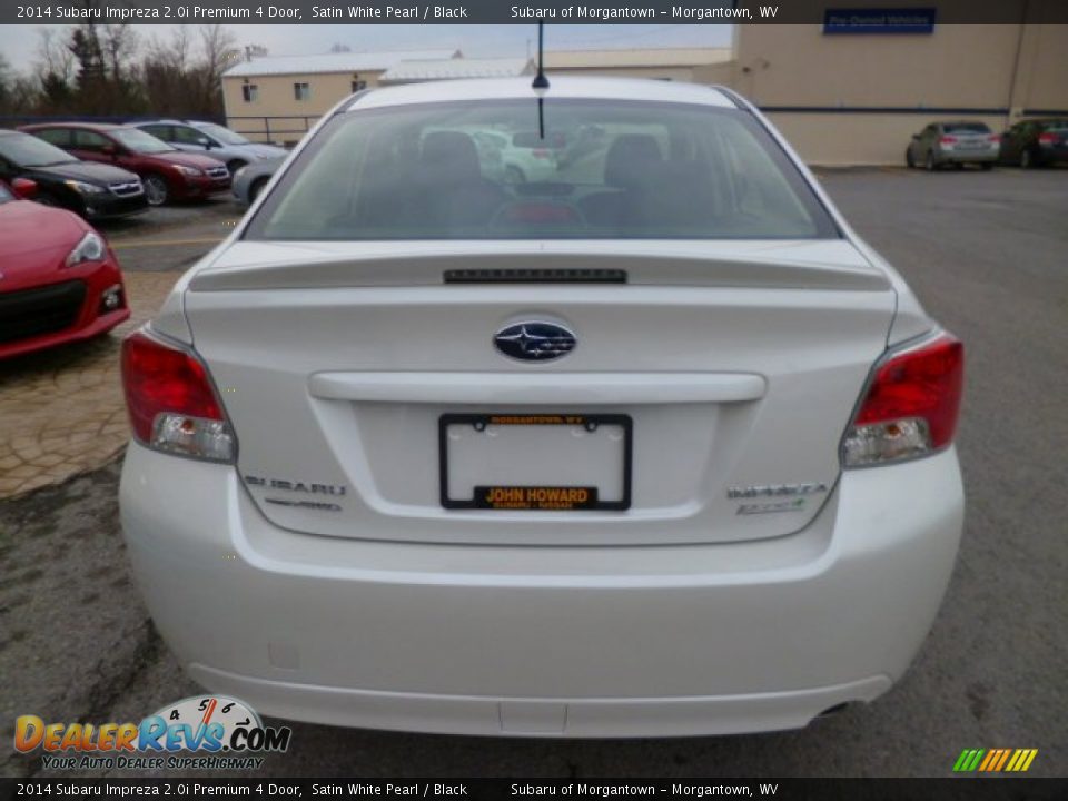 2014 Subaru Impreza 2.0i Premium 4 Door Satin White Pearl / Black Photo #6