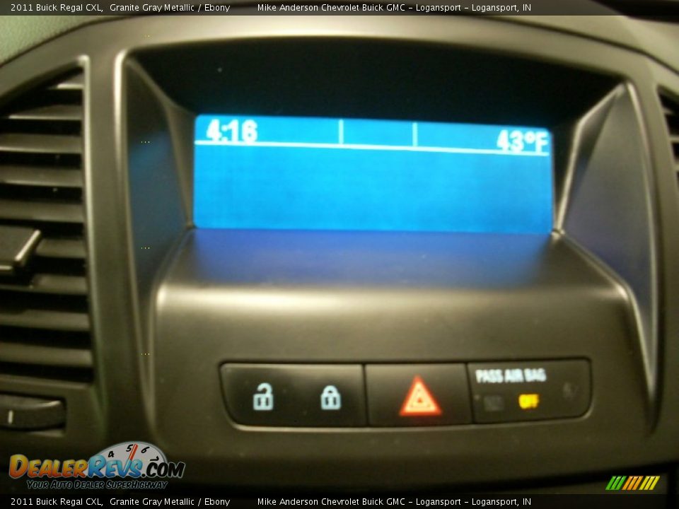 2011 Buick Regal CXL Granite Gray Metallic / Ebony Photo #11