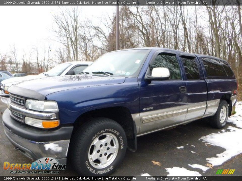 1999 Chevrolet Silverado 1500 LS Z71 Extended Cab 4x4 Indigo Blue Metallic / Graphite Photo #1