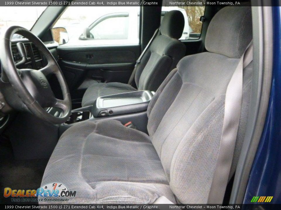 1999 Chevrolet Silverado 1500 LS Z71 Extended Cab 4x4 Indigo Blue Metallic / Graphite Photo #7
