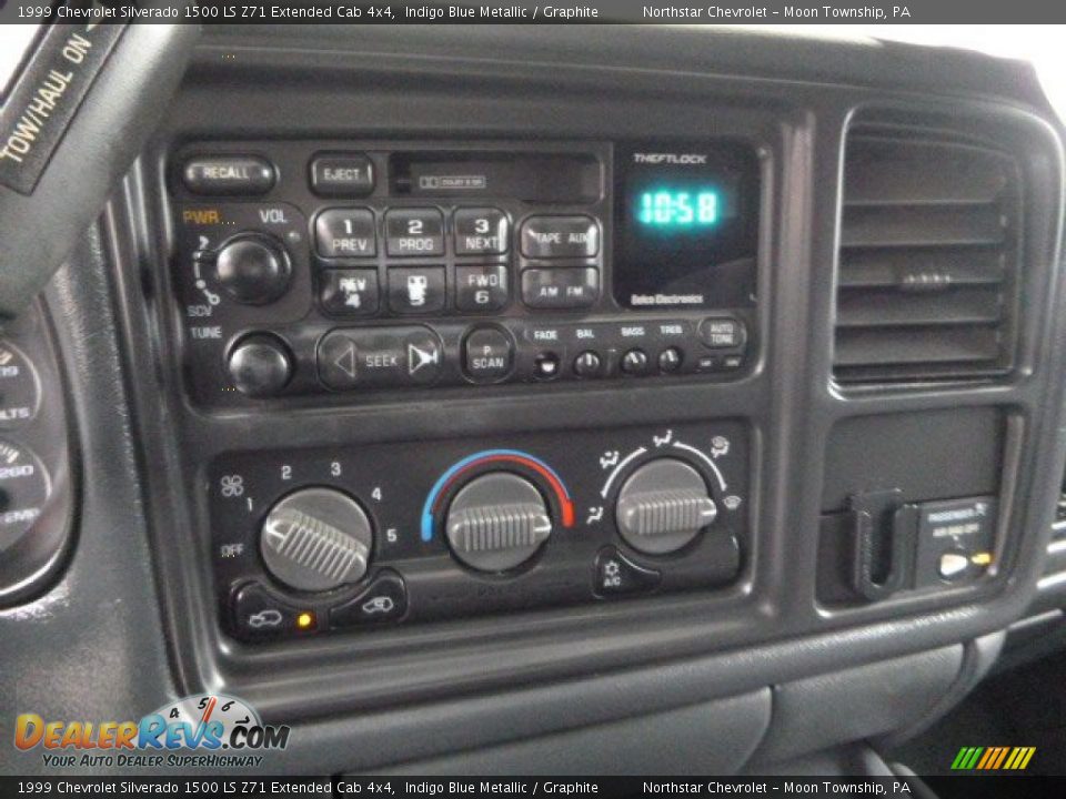 1999 Chevrolet Silverado 1500 LS Z71 Extended Cab 4x4 Indigo Blue Metallic / Graphite Photo #13
