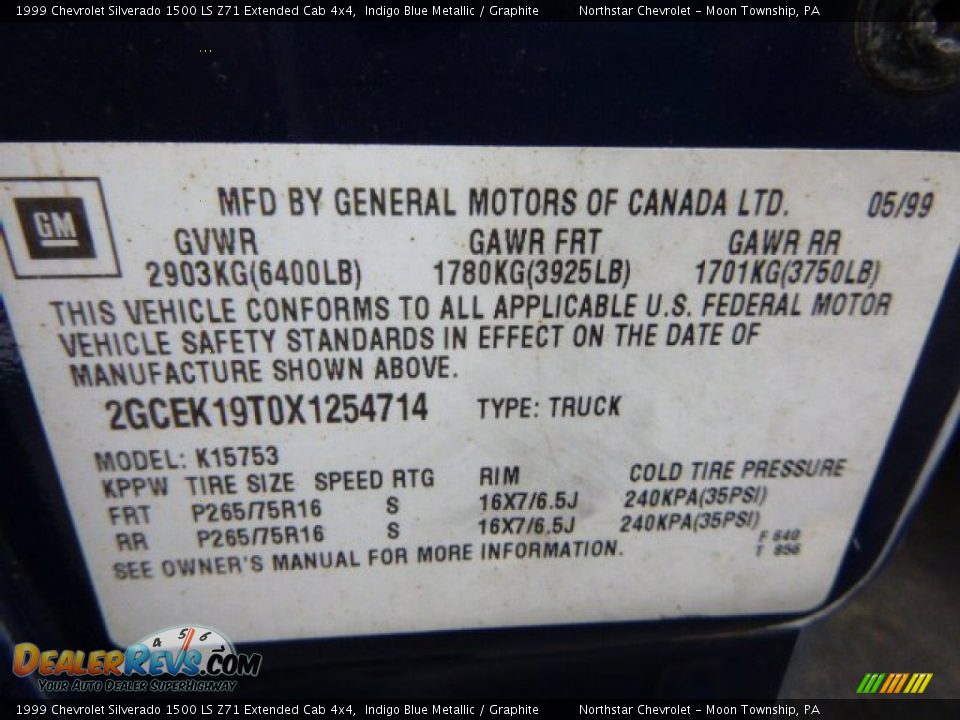 1999 Chevrolet Silverado 1500 LS Z71 Extended Cab 4x4 Indigo Blue Metallic / Graphite Photo #14