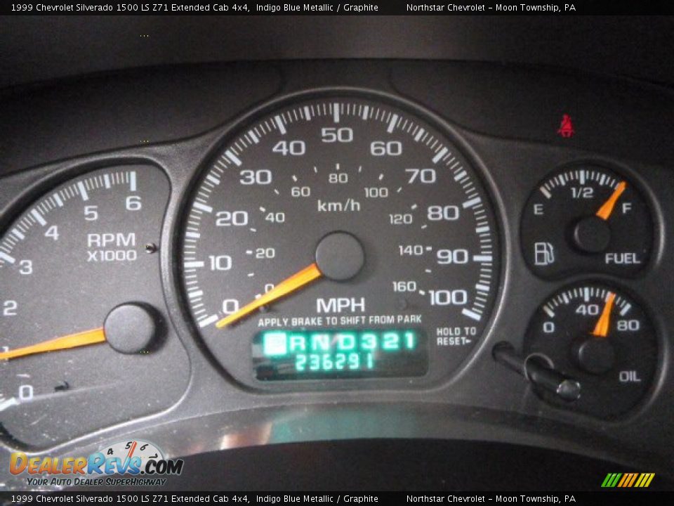 1999 Chevrolet Silverado 1500 LS Z71 Extended Cab 4x4 Indigo Blue Metallic / Graphite Photo #15