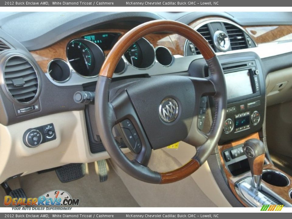 2012 Buick Enclave AWD White Diamond Tricoat / Cashmere Photo #29